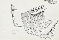 523 Trieste - Lazzaretto - dettagli di batela sfasciata - 13 piatte - dicembre 1977 